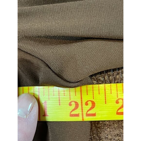 Just Polly NY Ruched Cut-Out Top 3X Chocolate Brown Long Sleeve - Picture 4 of 6